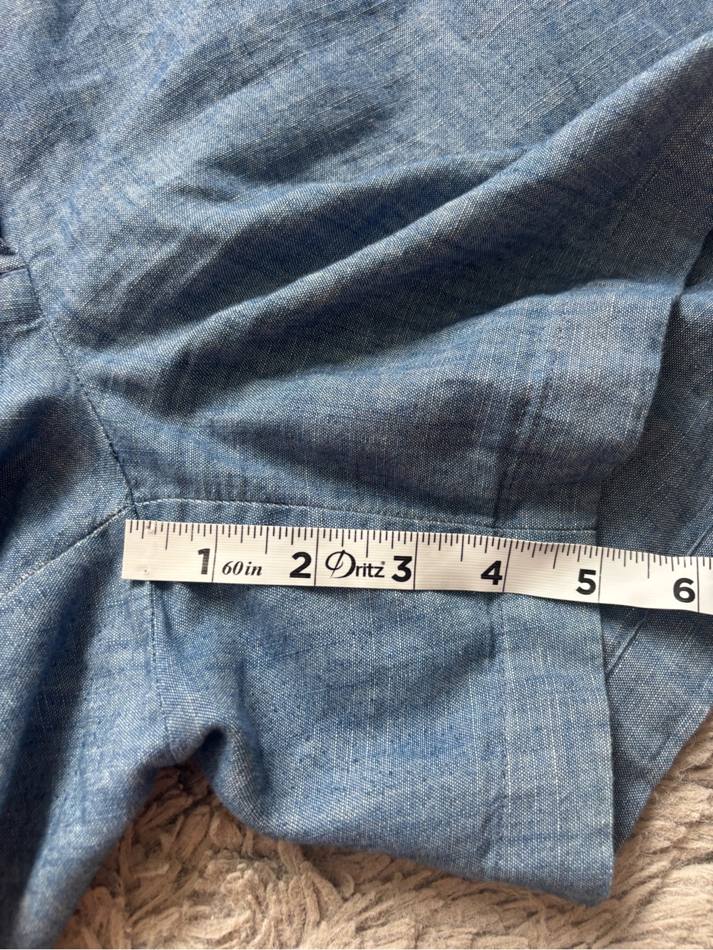 J. Crew Chambray Chino Shorts - Light Blue 100% cotton size 8 - Picture 6 of 8